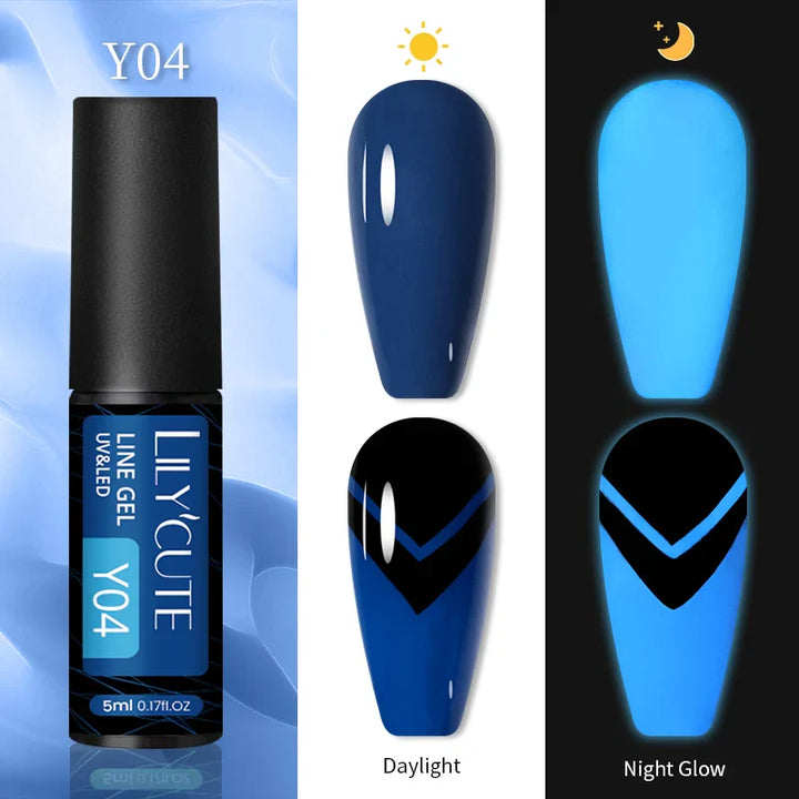Rynx | 5ml Line Nail Art Polish Liner Pen Gel with Brush Varnish Semi Permanent Gel Nail Polish Wire Drawing Line Nail Art Tool