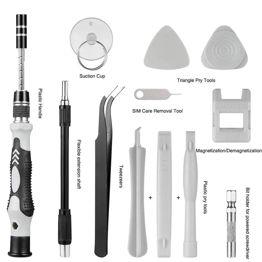 Lisslune | 110-piece magnetic precision tool set for home and professional repairs in sturdy stainless steel