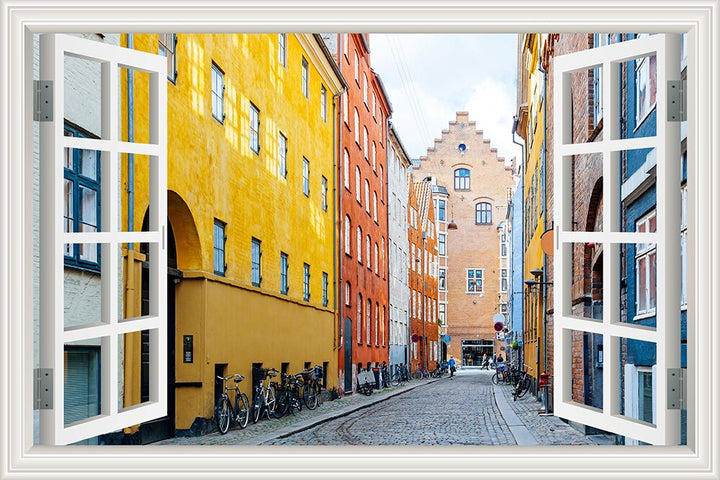 Lisslune | 3D Street Scene Self-Adhesive European Wallpaper