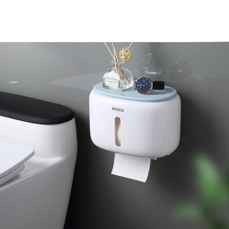 Lisslune | Modern Wall Mounted Bathroom Organizer with Toilet Paper Holder