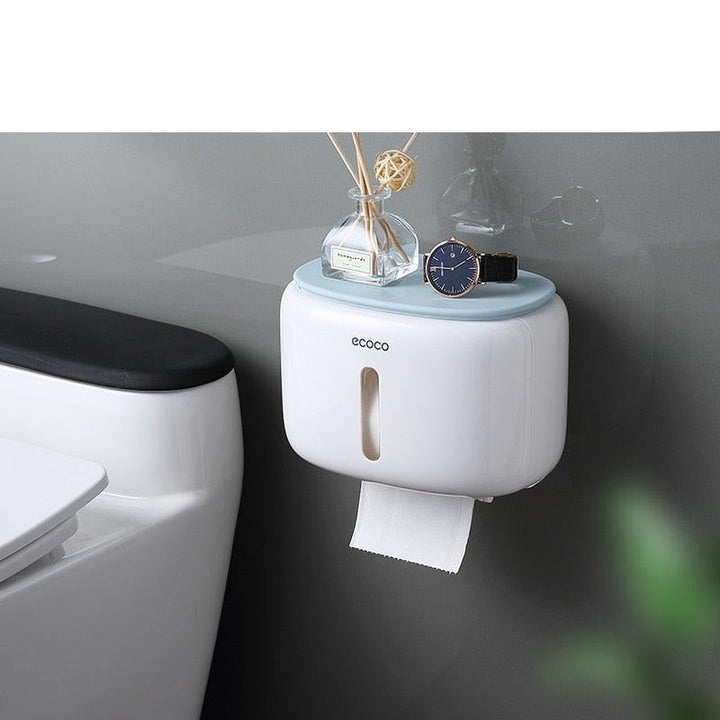 Lisslune | Modern Wall Mounted Bathroom Organizer with Toilet Paper Holder