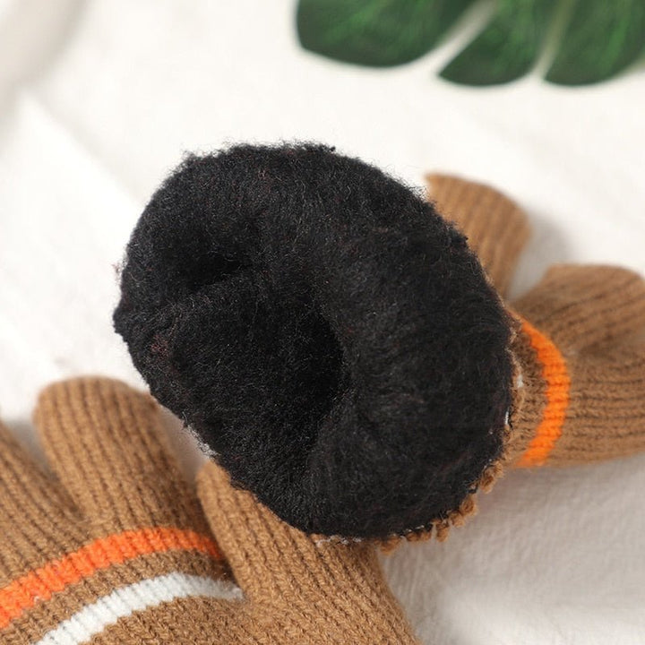 Lisslune | Thick children's wool gloves with full fingers (5-10 years)