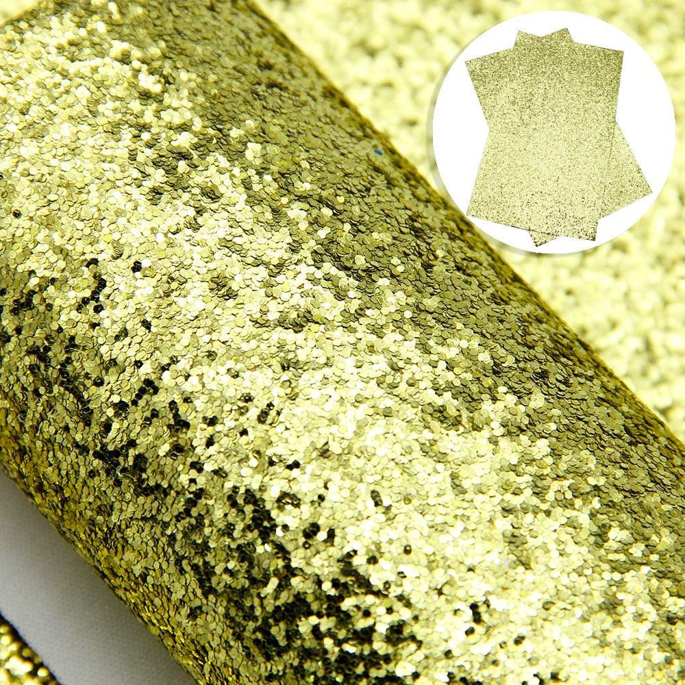 Lisslune | Glamorous Chunky Glitter Synthetic Leather Sheets - Ultimate DIY Craft Material