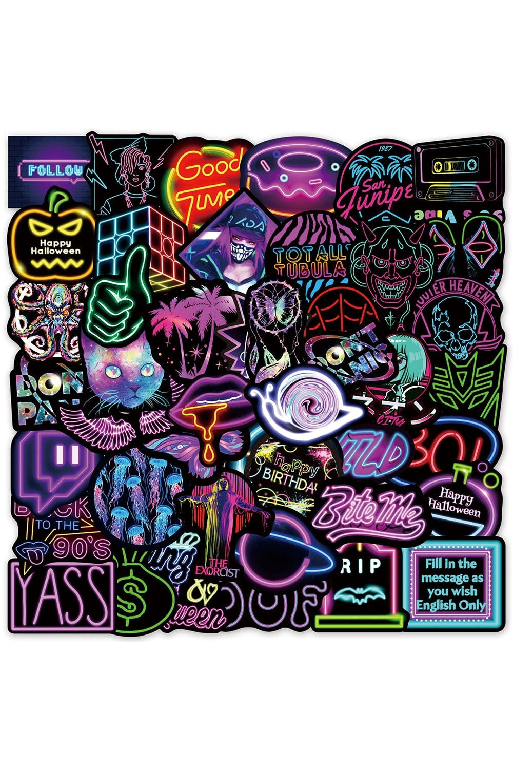 Lisslune | Neon Scrapbooking Sticker