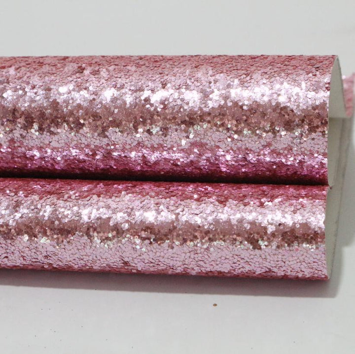 Lisslune | Sparkling Chunky Glitter Synthetic Leather Sheet - Ideal for creative DIY projects