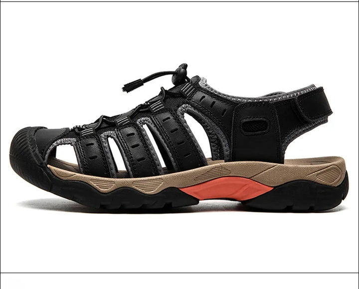Lisslune | Summer Men's Outdoor Sandals Beach Shoes Genuine Leather Trekking Hiking