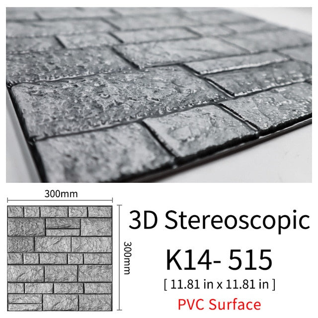 Lisslune | 3D Self-Adhesive Cobblestone Wall Stickers