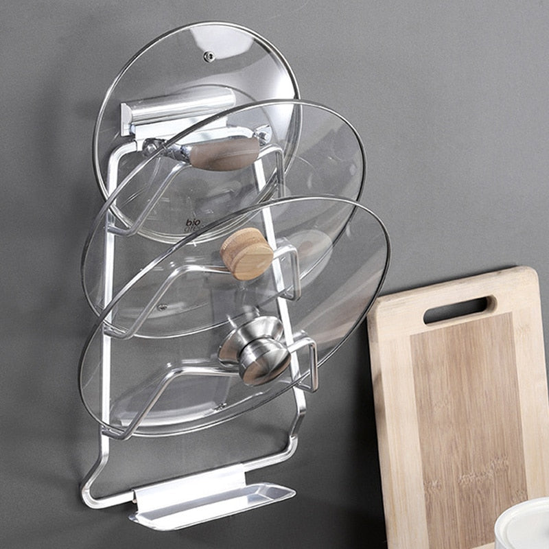 Lisslune | Wall-Mounted Extreme Pot Lid Holder Rack