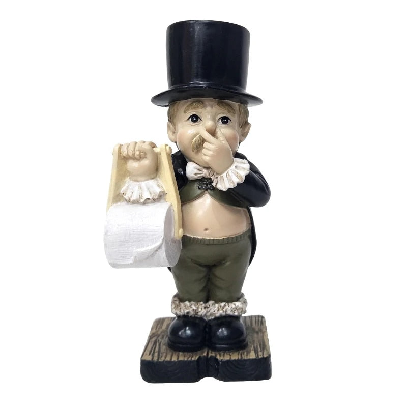 Lisslune | Laughing Butler | Toilet Paper Holder | Bring Joy to the Bathroom | Enrich Your Bathroom Experience