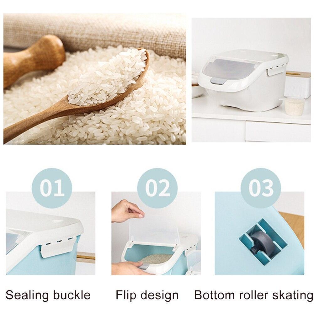 Lisslune | 6 kg airtight rice storage container with practical flip lid