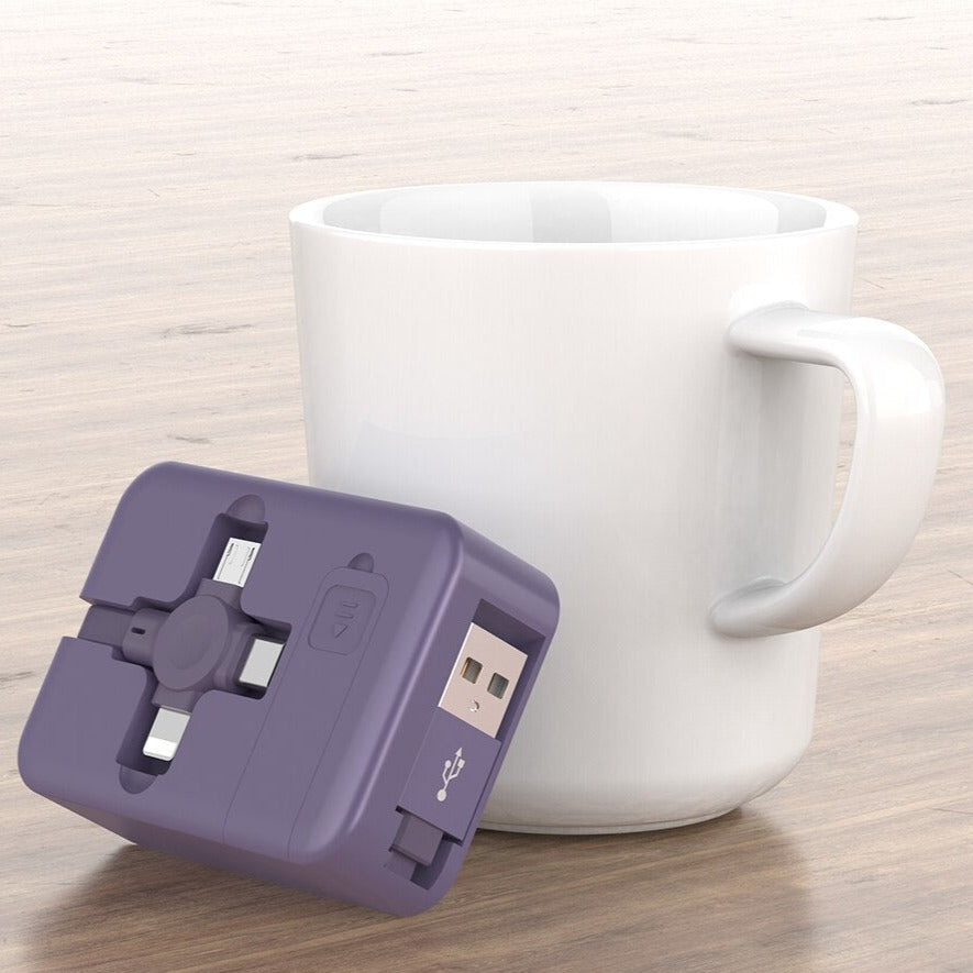 Lisslune | 3 in 1 USB charging cable roll Type-C Lighting Micro USB