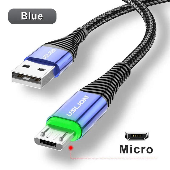 Lisslune | Lightning Speed 5A LED Micro USB Charging Cable - Stylish Data Synchronization with Illuminated Features