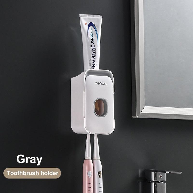 Lisslune | All-in-One Bathroom Organization Set: Toothbrush Holder, Toothpaste Dispenser and more