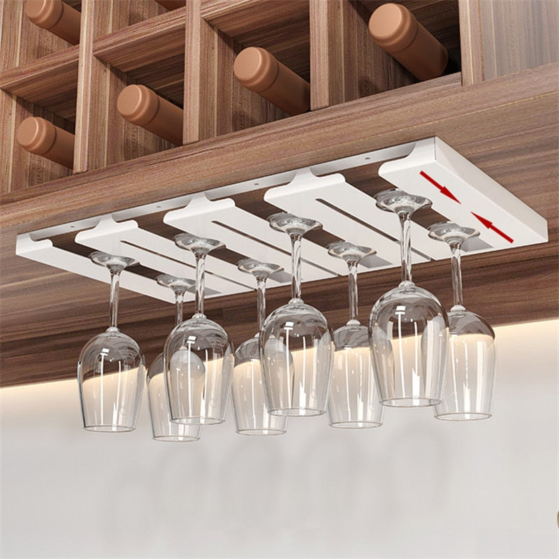 Lisslune | Under Cabinet Glass Organizer Rack