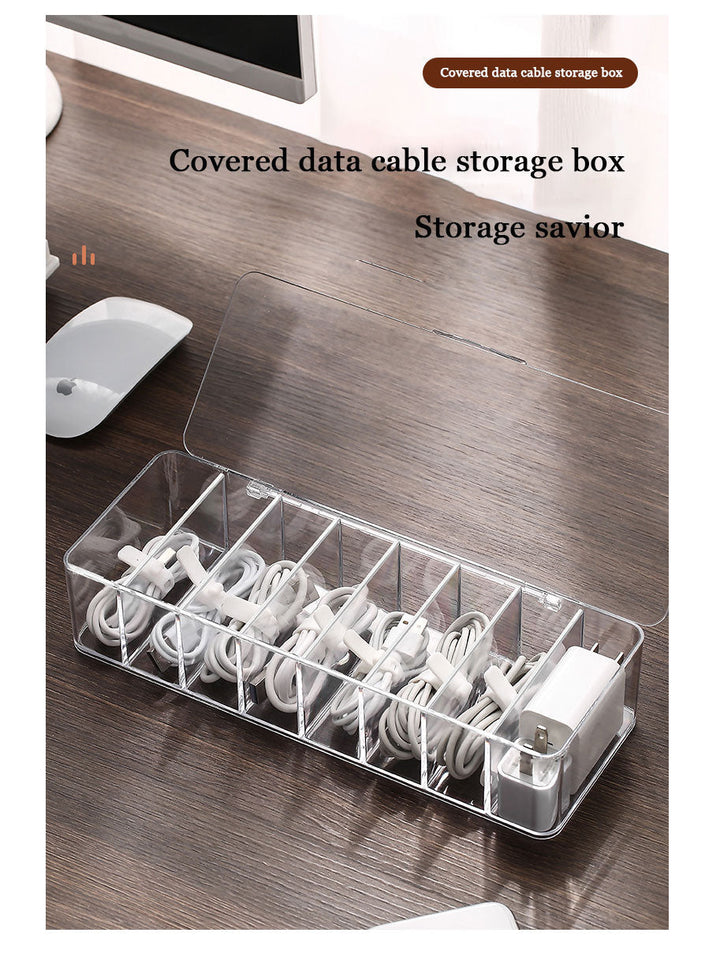 Lisslune | Transparent Cable Organizer Box
