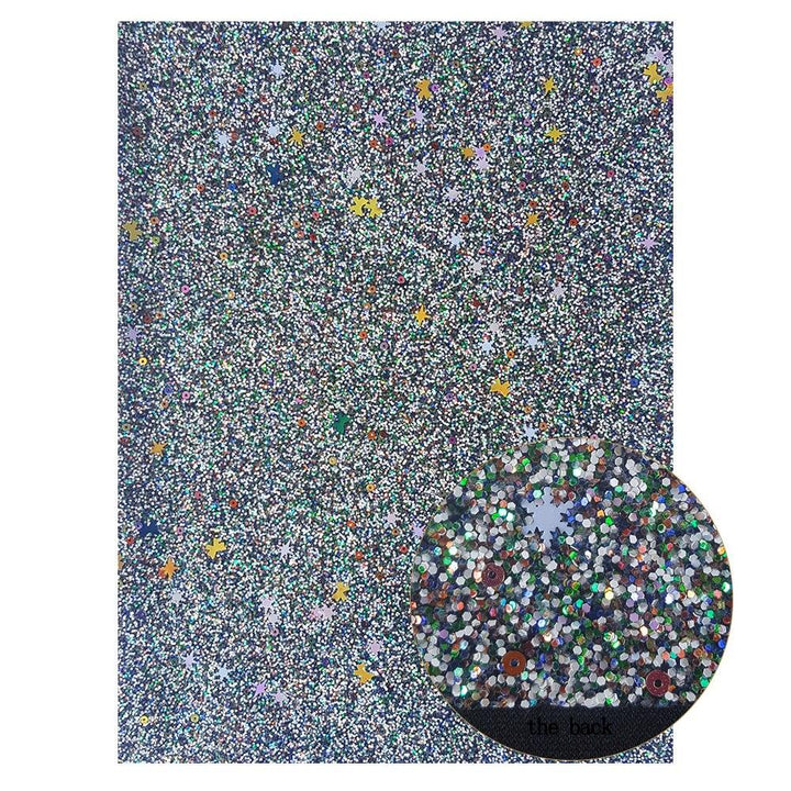 Lisslune | Sparkling Black Synthetic Leather Craft Set - Essential DIY Supplies