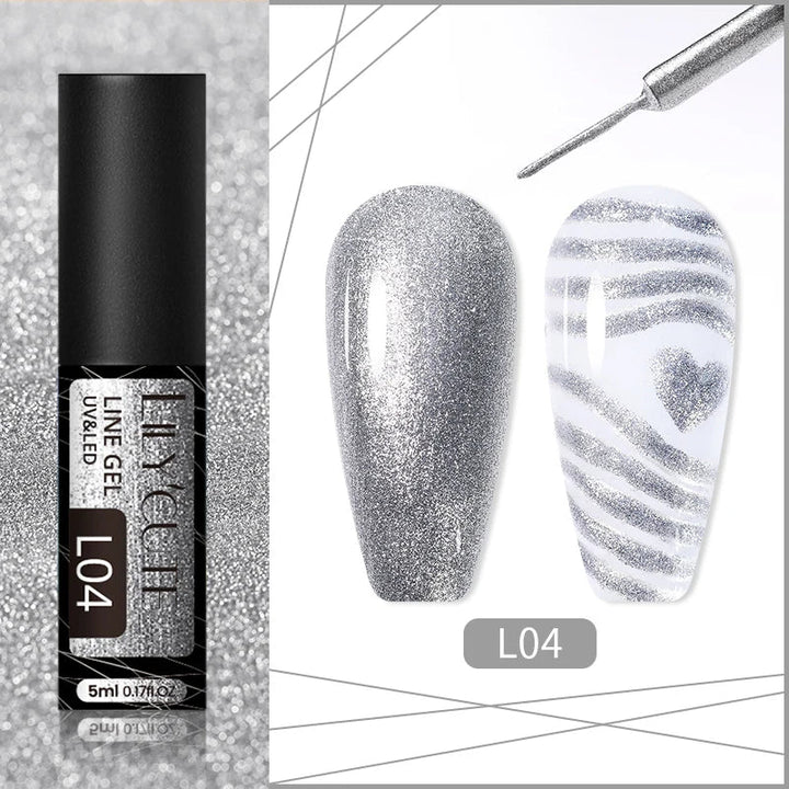 Rynx | 5ml Line Nail Art Polish Liner Pen Gel with Brush Varnish Semi Permanent Gel Nail Polish Wire Drawing Line Nail Art Tool