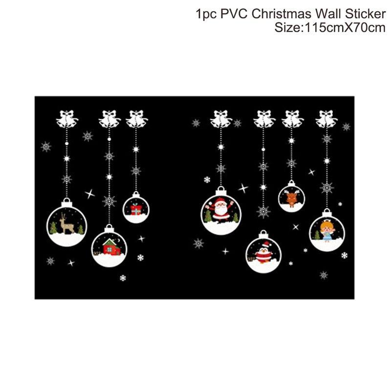 Lisslune | Festive Holiday Party Sticker Set: Christmas & New Year Wall and Window Decoration