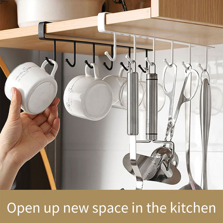 Lisslune | Kitchen Under Cabinet Organizer Hook Rack