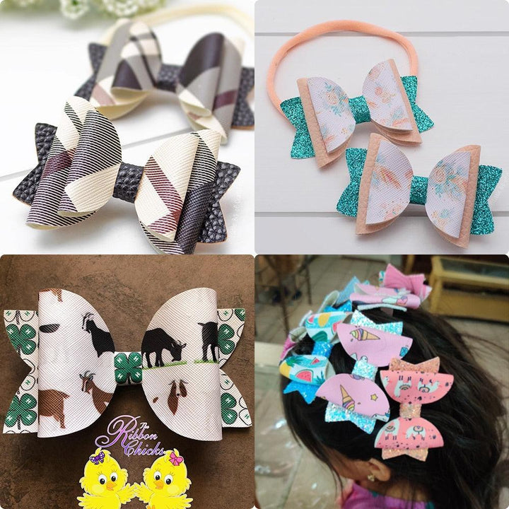 Lisslune | Christmas bow leather crafting sheets for creative holiday projects