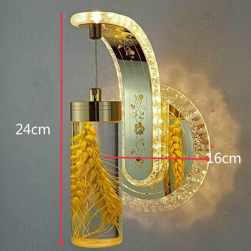 Lisslune | Elegant Crystal Flower Dimming Wall Lamp
