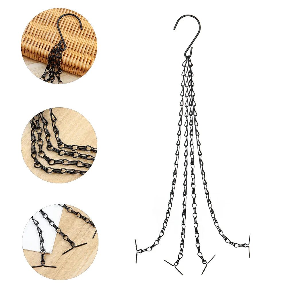 Lisslune | Stable Plant Hangers with Chains – Robust Suspension for Flower Pots and Garden Plants