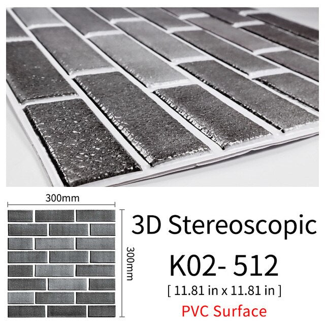 Lisslune | 3D Self-Adhesive Cobblestone Wall Stickers