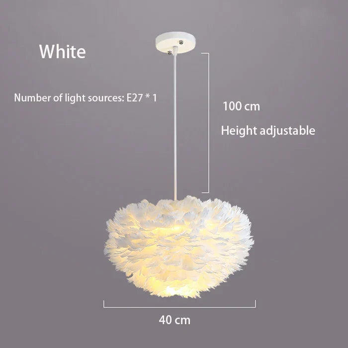Lisslune | Cloud Like Realistic Feather Chandelier