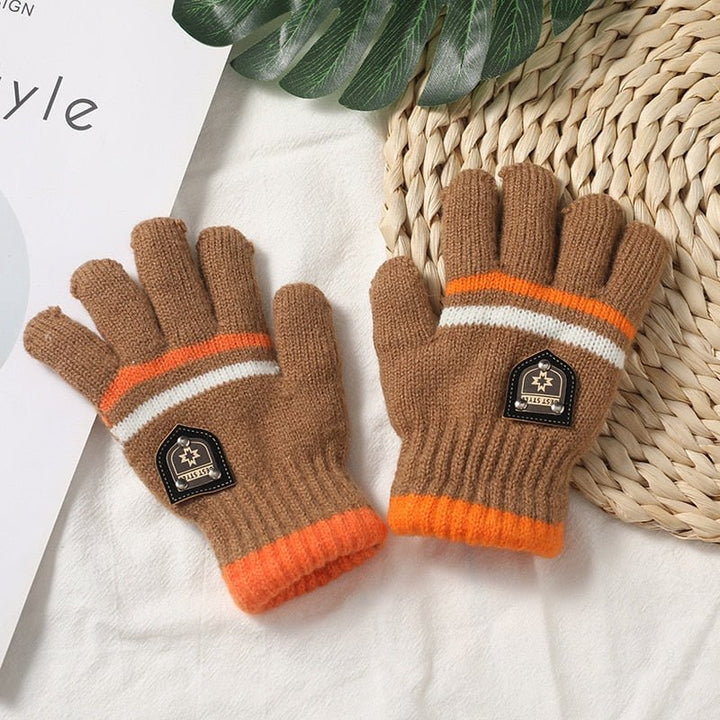 Lisslune | Thick children's wool gloves with full fingers (5-10 years)