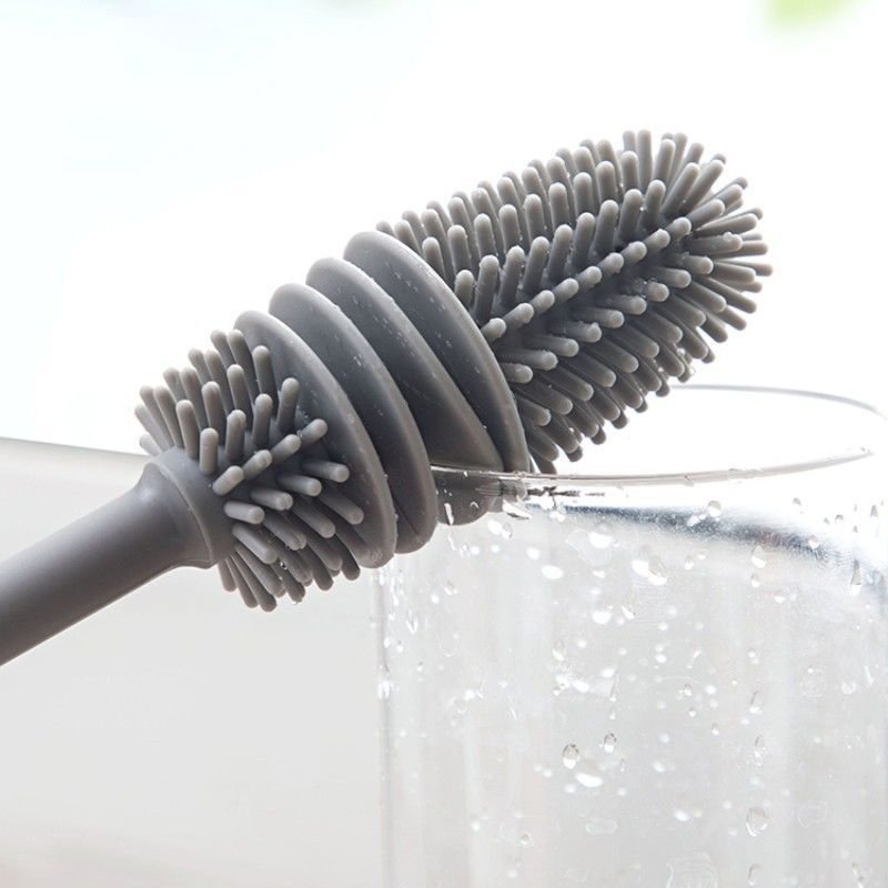 Lisslune | Small silicone dish brush with long handle