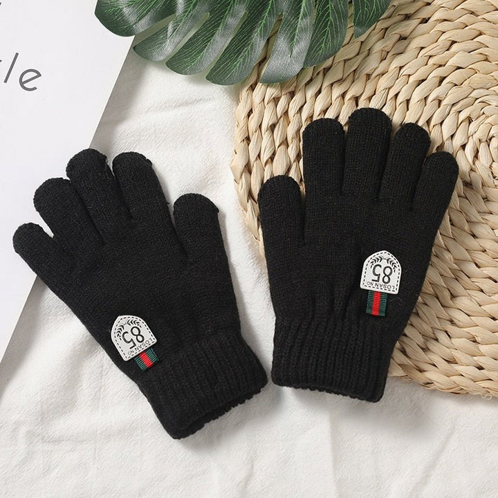 Lisslune | Thick children's wool gloves with full fingers (5-10 years)