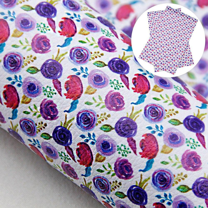 Lisslune | Floral Elegance Synthetic Leather Creative Sheets