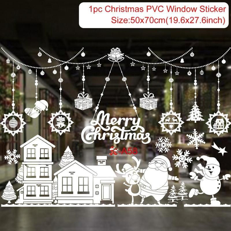 Lisslune | Festive Holiday Party Sticker Set: Christmas & New Year Wall and Window Decoration