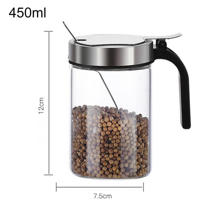 Lisslune | Moisture Proof Elegant Glass Seasoning Storage Jar