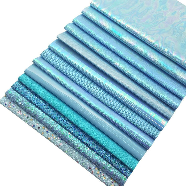Lisslune | Irisdente Blue Snake Glossy Fabric for Creative Crafting