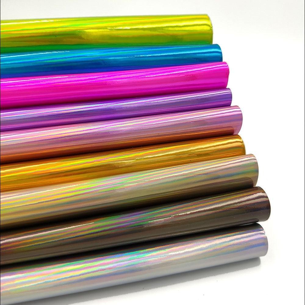 Lisslune | Iridescent Holographic Faux PU Leather Sheets for Creative DIY Projects