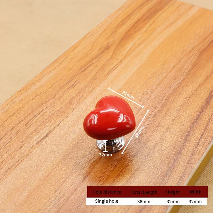 Lisslune | Ceramic Heart Door Cabinet Handle