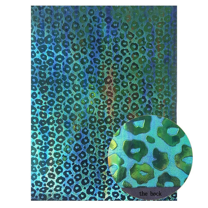 Lisslune | Colorful Leopard Print Synthetic Leather Craft Sheets - DIY Creativity Kit, 22*30CM