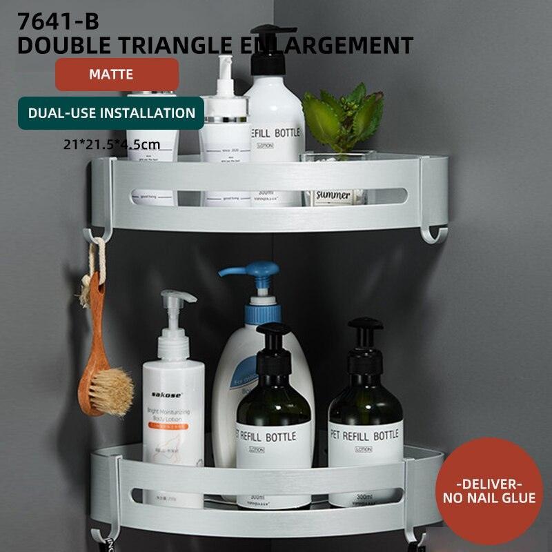 Lisslune | Stylish Wall-Mounted Bathroom Organizer in Premium Space Aluminum: A Luxury Storage Solution