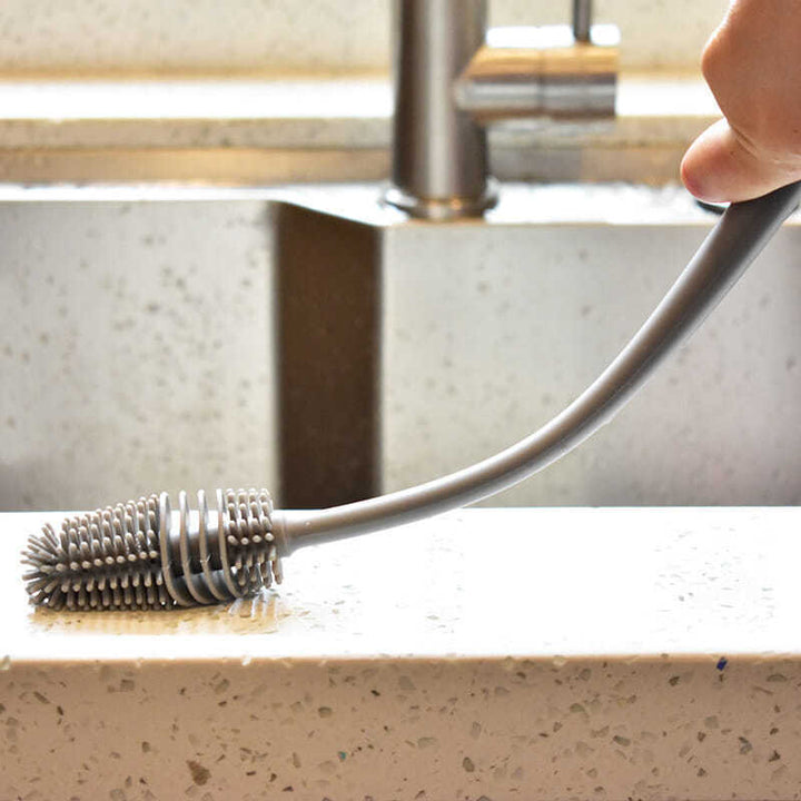 Lisslune | Small silicone dish brush with long handle