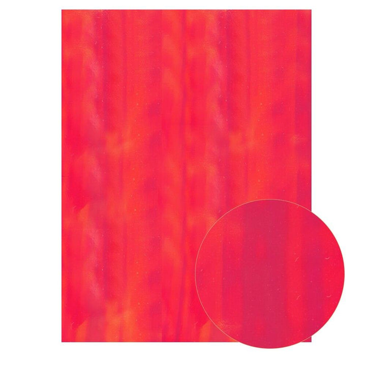 Lisslune | Shiny Red Chunky Glitter Craft Fabric Sheets - A4 Size for DIY Projects