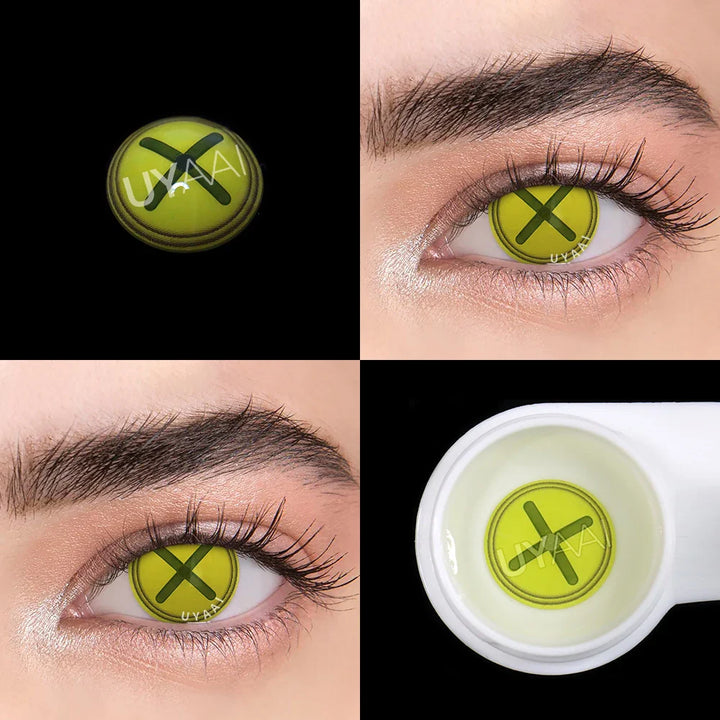 Rynx | 1 Pair Pink Lenses Anime Accessories Colored Contact Lenses Anime Lenses Spider Lenses Purple Lenses Cosplay Lenses