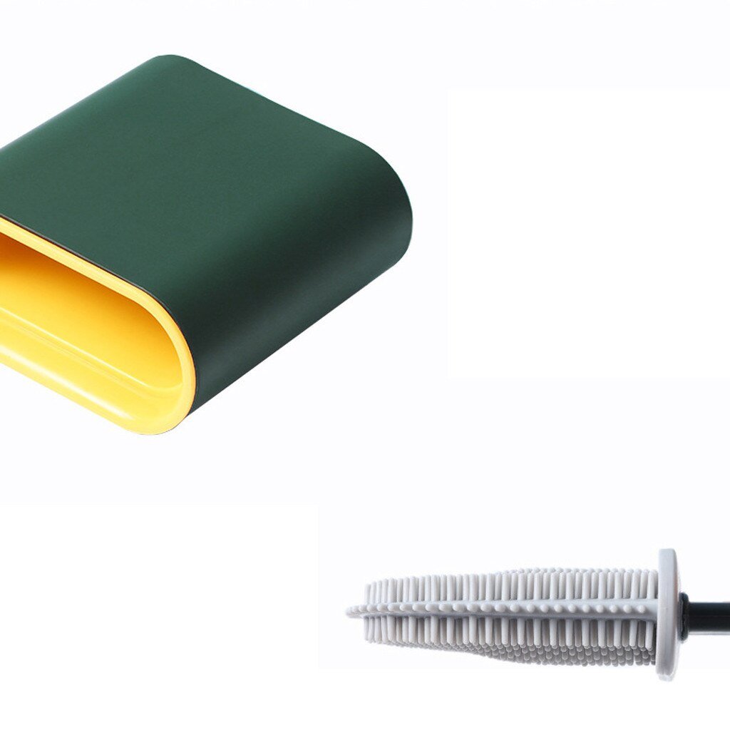 Lisslune | Flat Silicone Toilet Brush including Holder