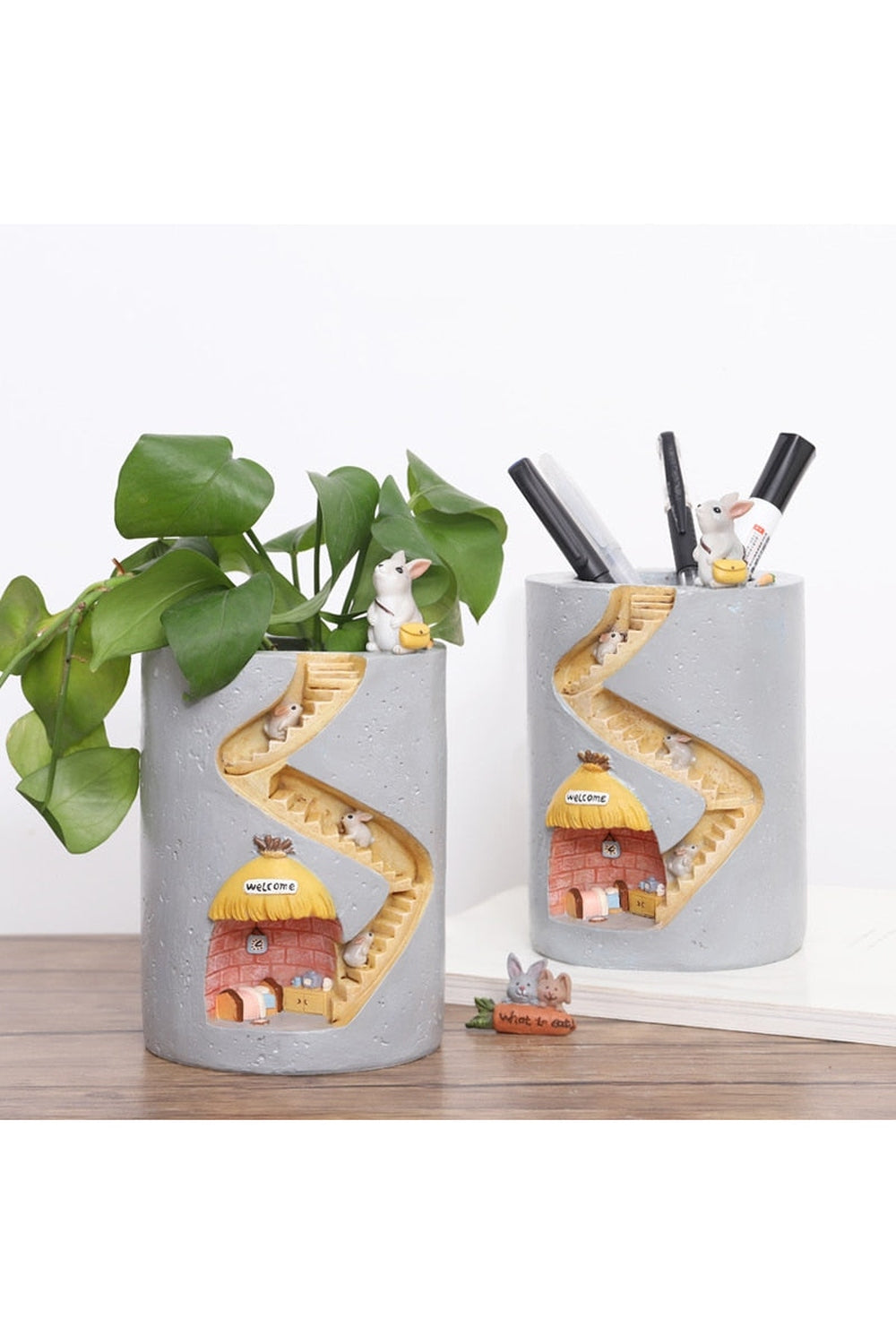 Lisslune | Hedgehog figurines flower pot