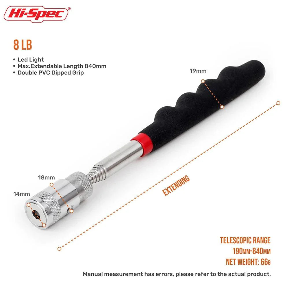 Lisslune | Heavy-Duty Telescopic Magnetic Pickup Tool - 8LB Capacity Stainless Steel Design