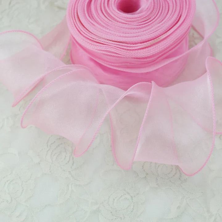Rynx | 60mm Wave Silk Gauze Ribbon for Hair Ornaments Gift Wrapping Decorative Laces