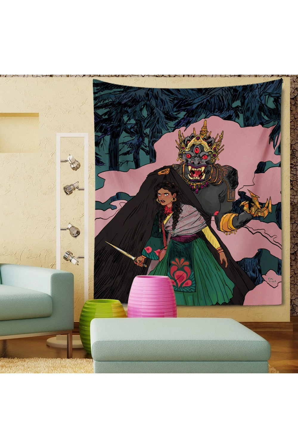 Lisslune | inspired velvet mandala wall tapestry