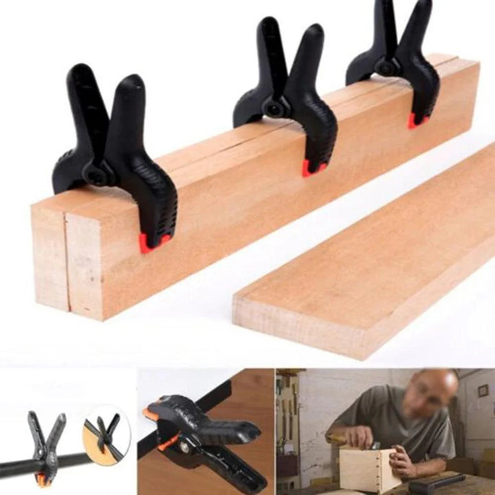 Lisslune | Sustainable 6-piece plastic clamp set with spring for woodworking and DIY tasks