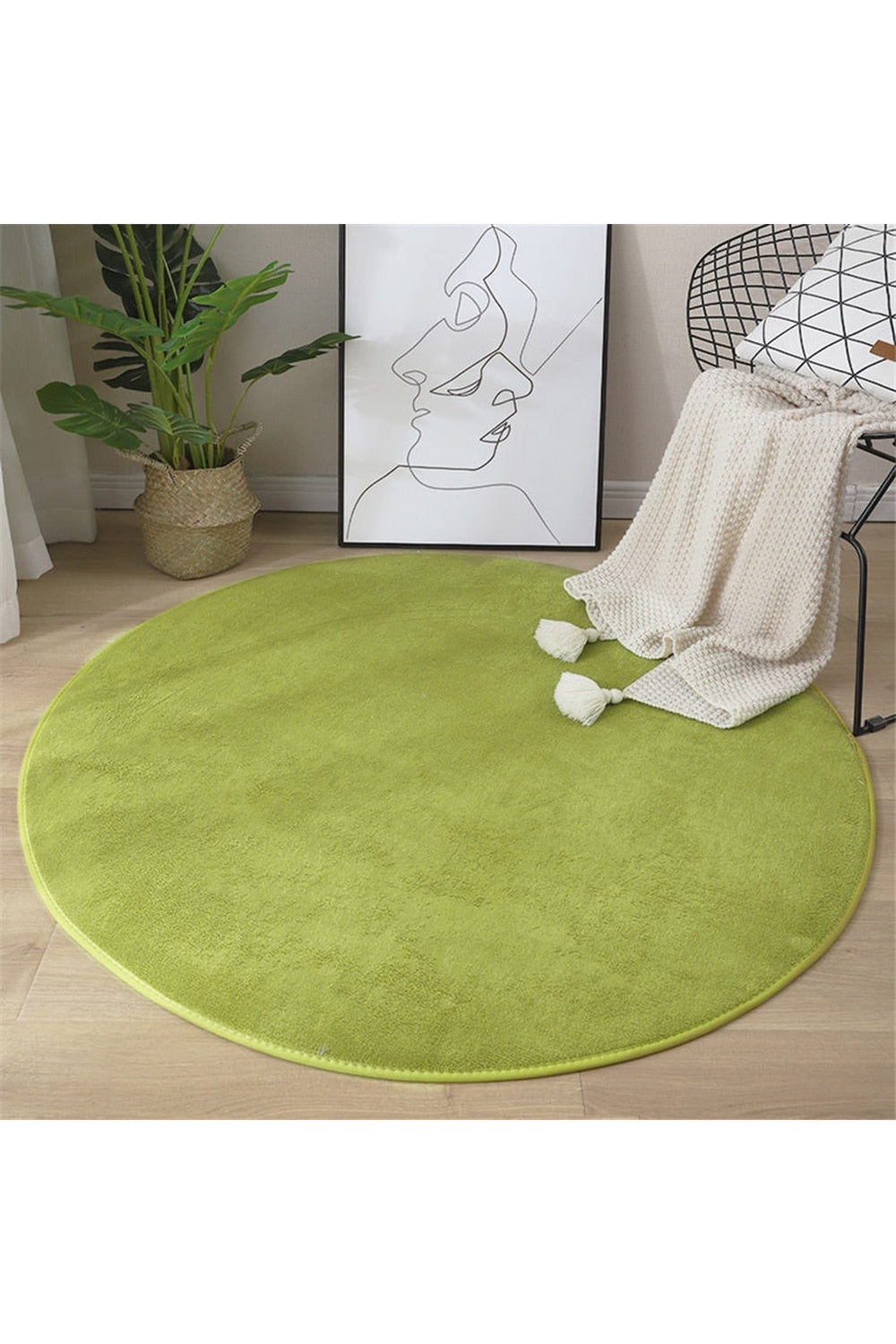 Lisslune | round rug with coral pattern