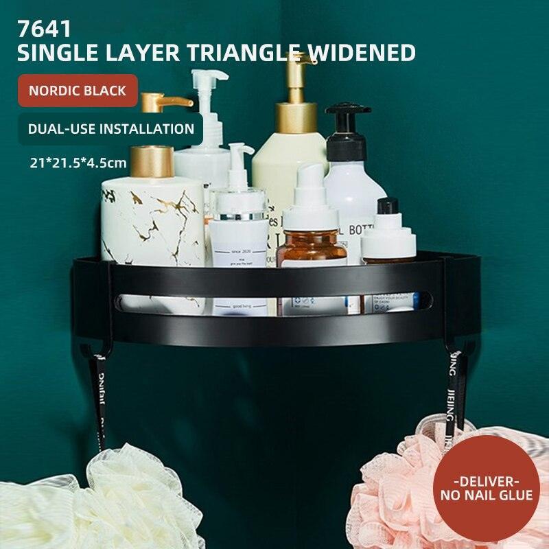 Lisslune | Stylish Wall-Mounted Bathroom Organizer in Premium Space Aluminum: A Luxury Storage Solution